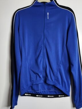 Sugoi Neo Jersey Full Zip Long Sleeve Cycling Jacket Mens L Blue Black
